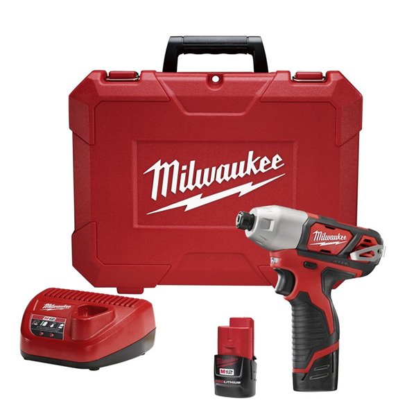 Milwaukee 2462 22 M12 1 4 Hex Impact Driver Kit Kaufman Company Inc